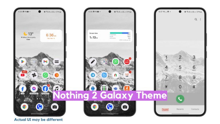 Nothing 2 Samsung Galaxy Theme